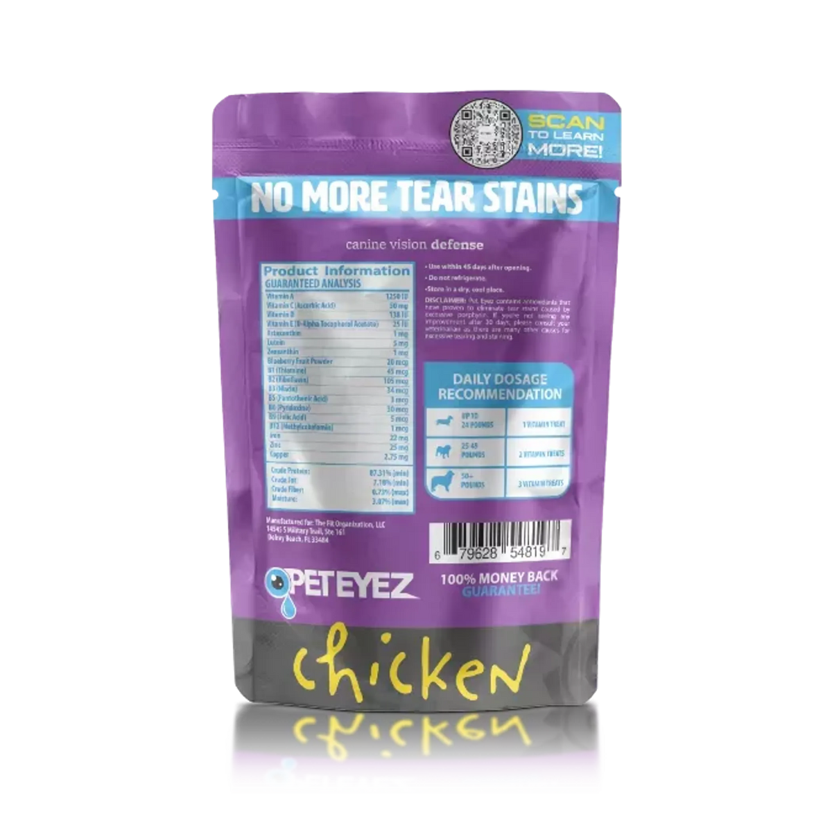 Pet Eyez Vitamin Treats - Chicken - Color: Purple | Size: 4 X 6 | Pack Of: 35