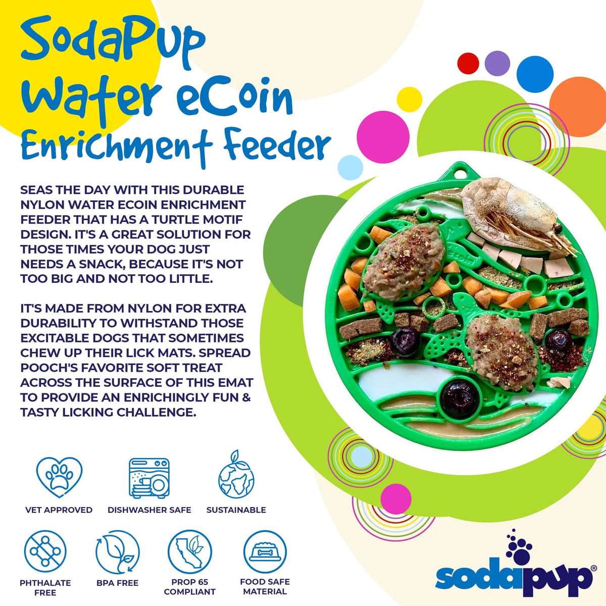 Water Nylon eCoin Durable Enrichment Snacking Coin for Dogs